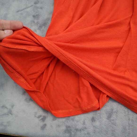 Dorothy Skirt Womens L Red Plain Mid Rise Flat Front Banded Waist Maxi Bottoms - Picture 8 of 14